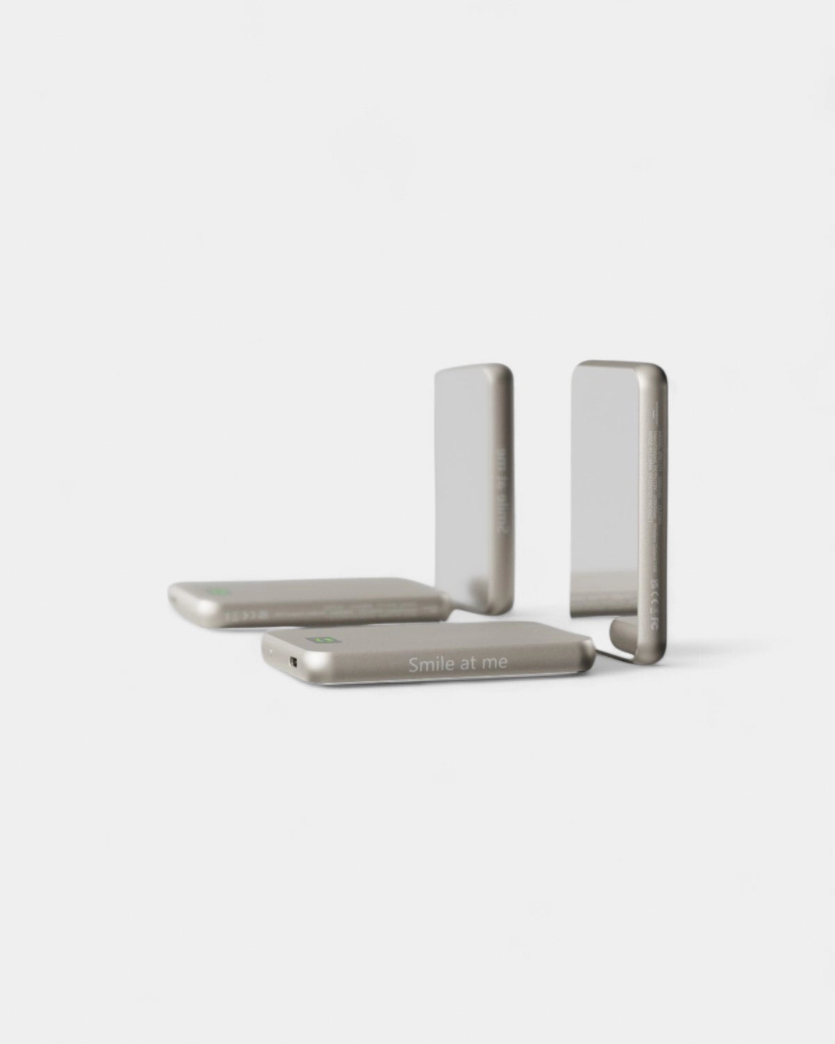 5000 mAh Powerbank with Built-in Mirror to Personalize